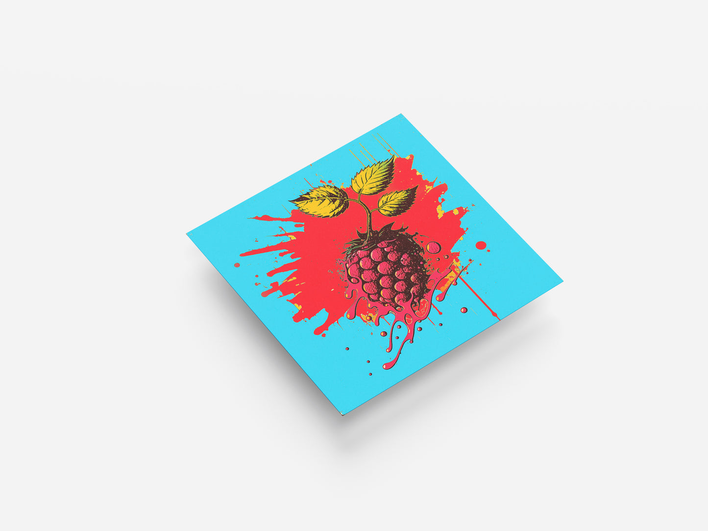 Print Food Fruit Raspberry Explosion Illustration 31x31cm