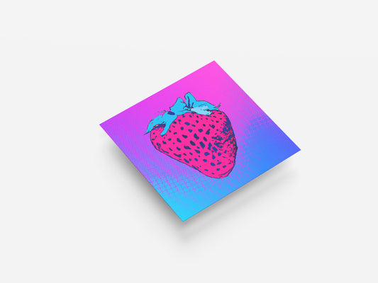 Print Food Fruit Strawberry Illustration 80x80cm
