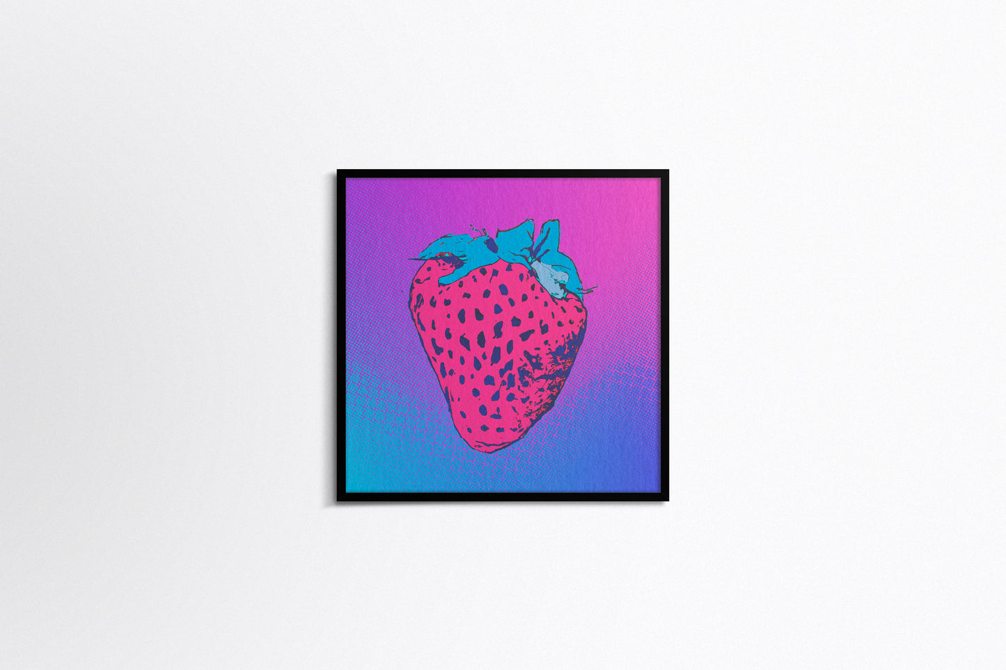 Print Food Fruit Strawberry Illustration 80x80cm