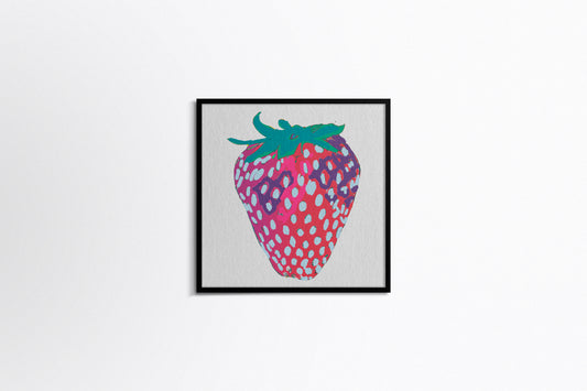 Print Food Fruit Strawberry Illustration 36x36cm