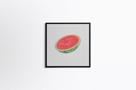 Print Food Fruit Watermelon Cut In Half Photography 80x90cm