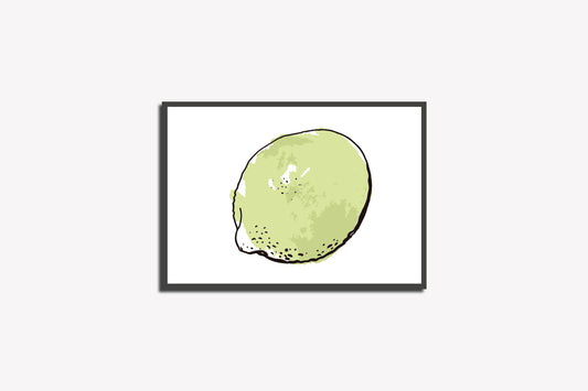 Print Food Fruits Lemon Closed Illustration 28x21.5cm