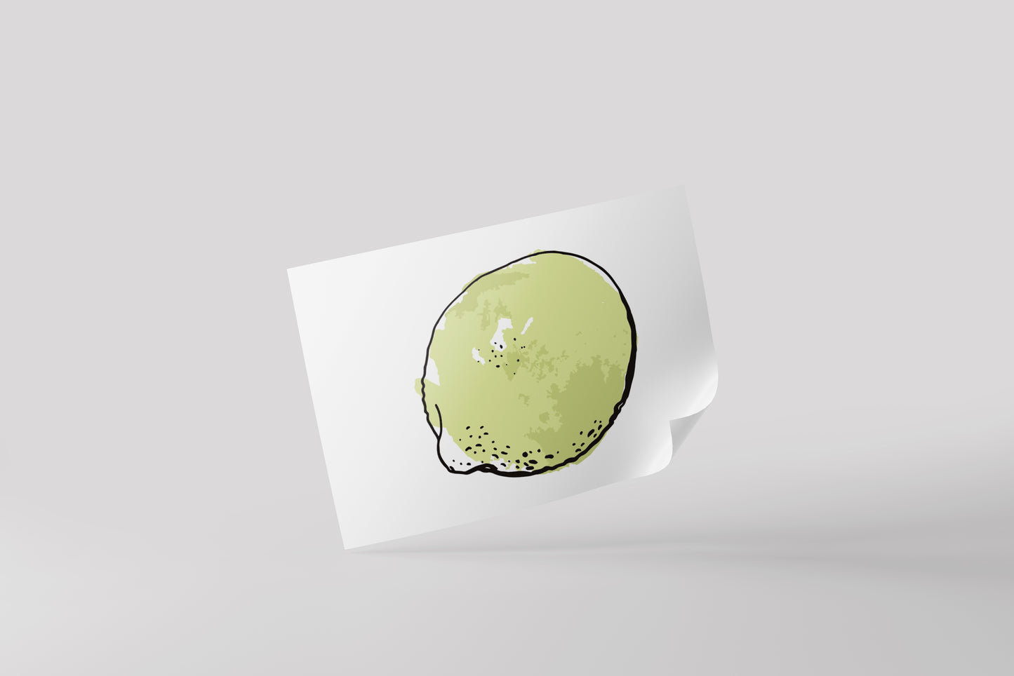 Print Food Fruits Lemon Closed Illustration 28x21.5cm