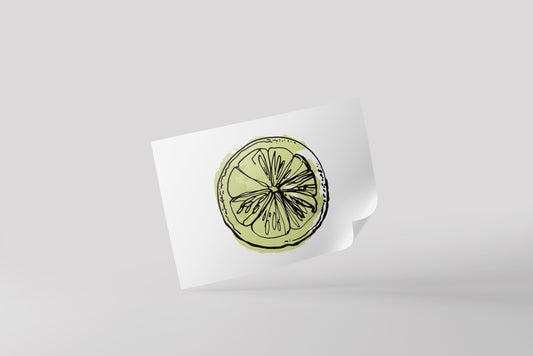 Print Food Fruits Lemon Cut Illustration 27.9x21.5cm