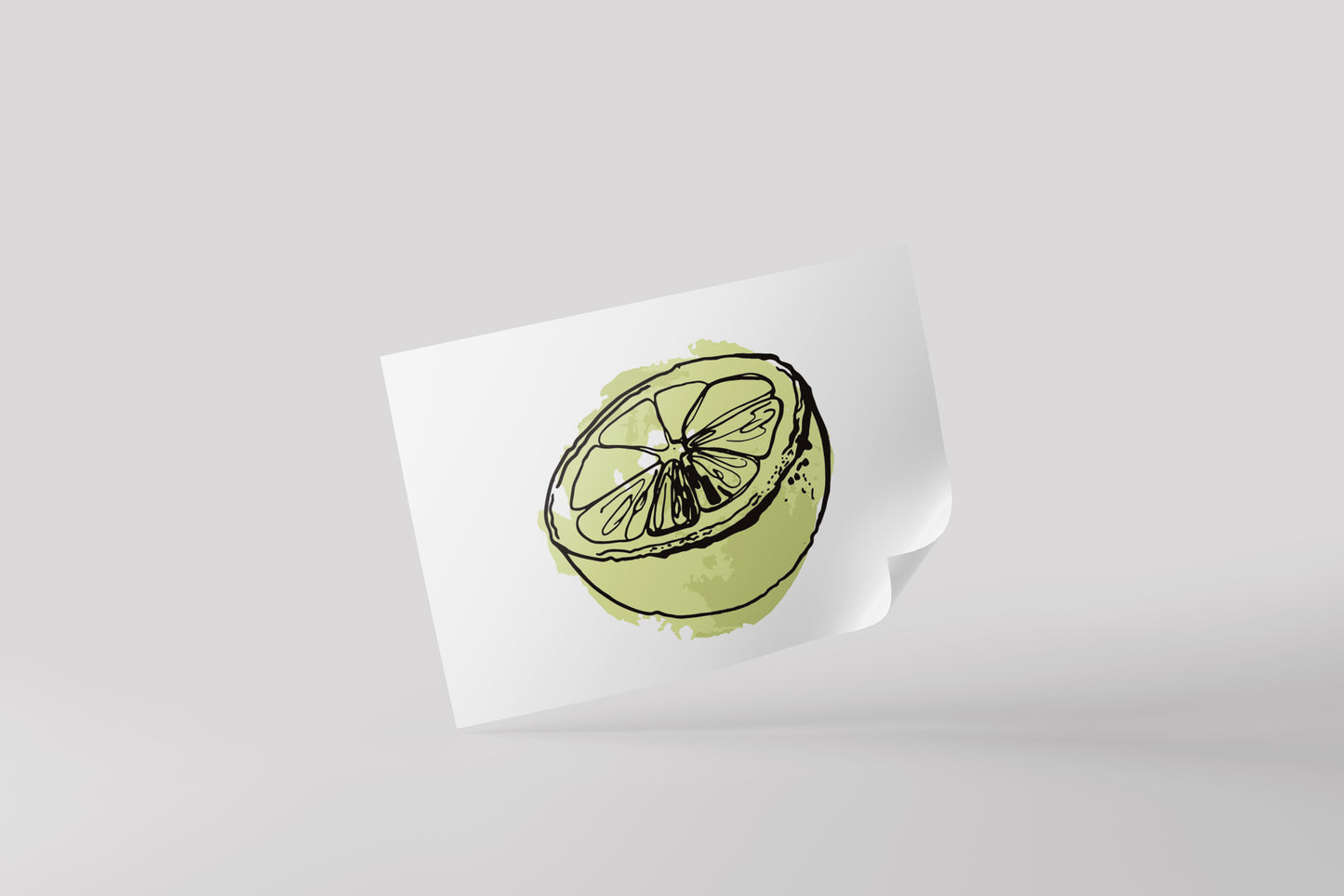 Print Food Fruits Lemon Opened Illustration 27.9x21.5cm