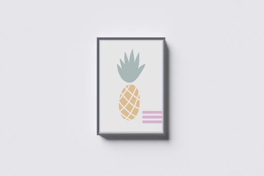 Print Food Pineapple Modern Illustration 40.6x50.8cm
