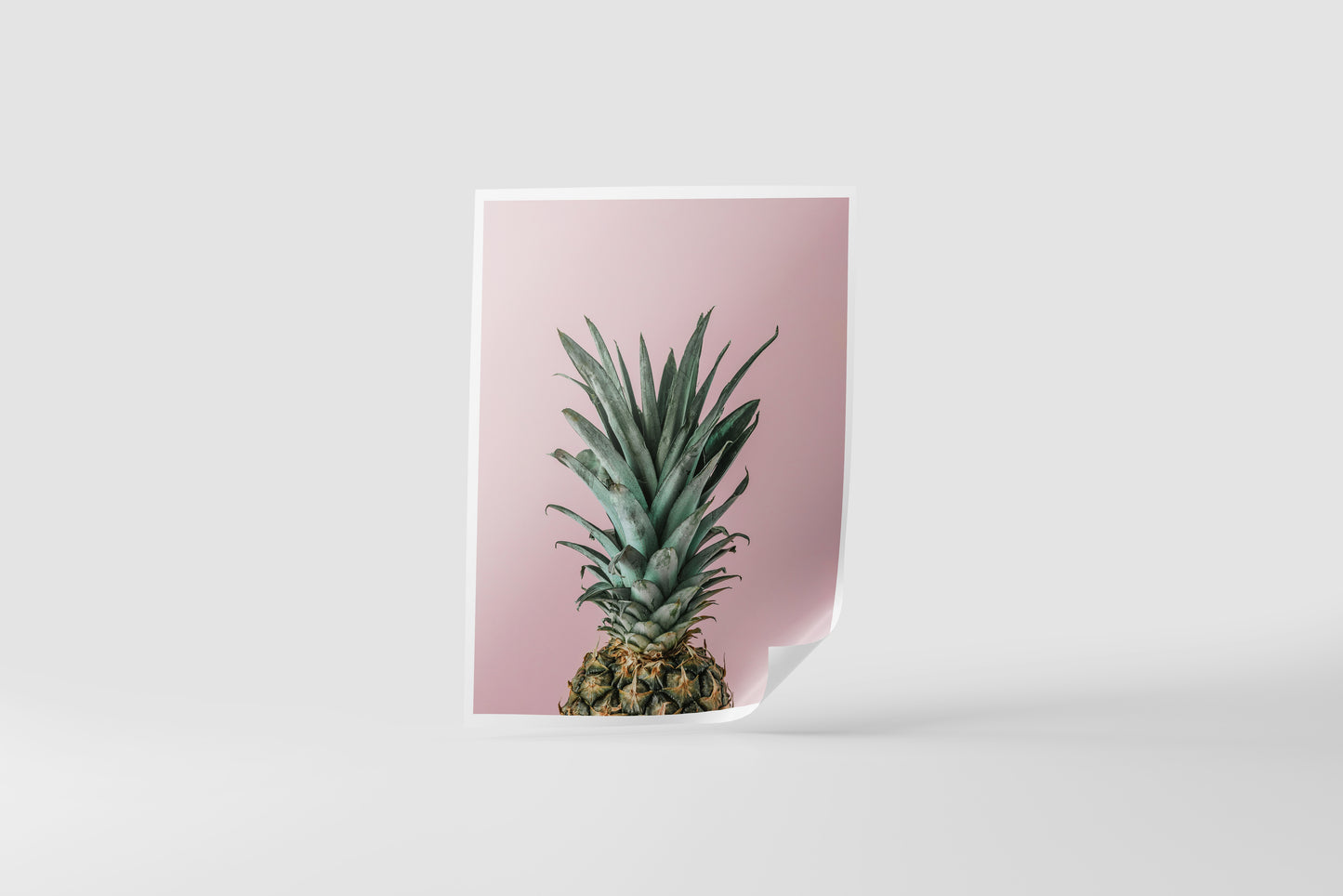 Print Food Fruits Pineapple Pink Modern Photography 85.4x106cm