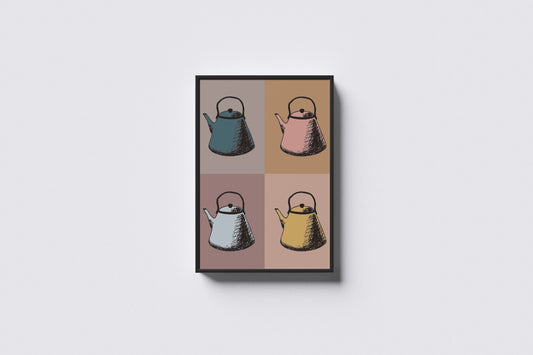 Print Food Kettles Pastels Pop Art 28x34cm