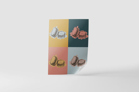 Print Food Macaron Pastels Pop Art 37x45cm