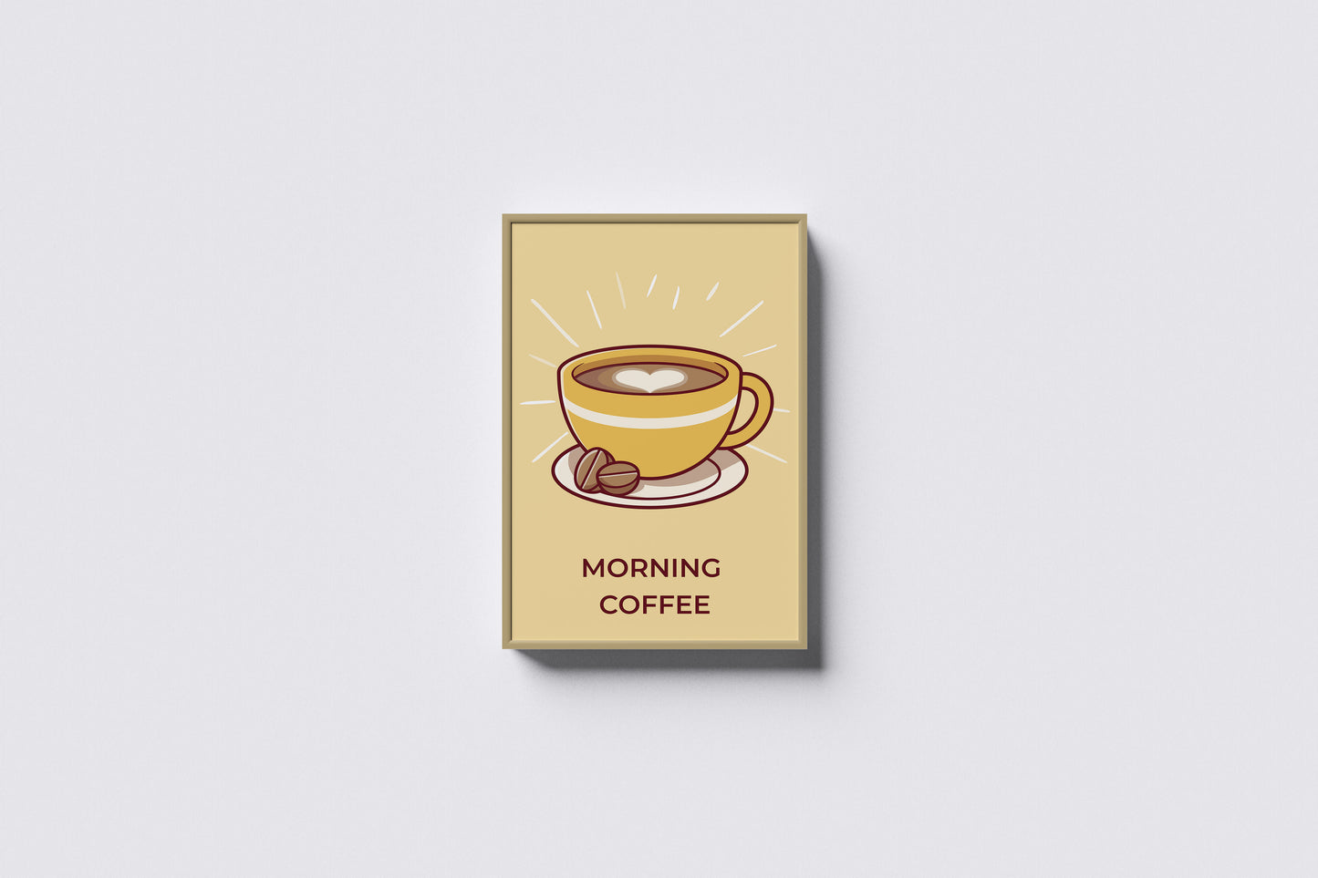 Print Food Morning Coffee Illustration 30x40cm