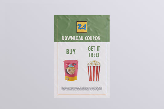 Print Food Noodle Pop Corn Advertisement 90x120cm