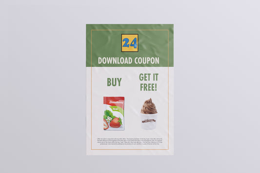 Print Food Strawberry Chocolate Ice Cream Advertisement 90x120cm