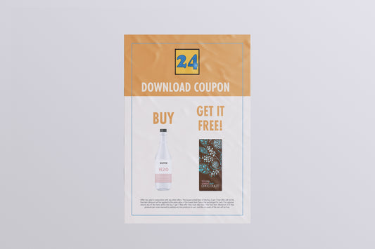 Print Food Water Chocolate Advertisement 90x120cm