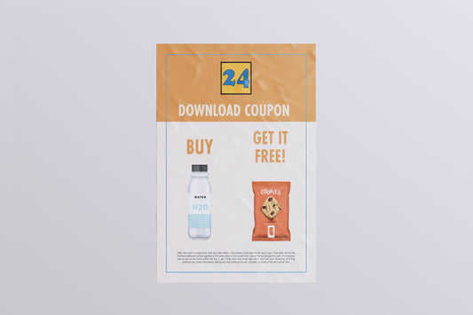 Print Food Water Cookies Advertisement 90x120cm