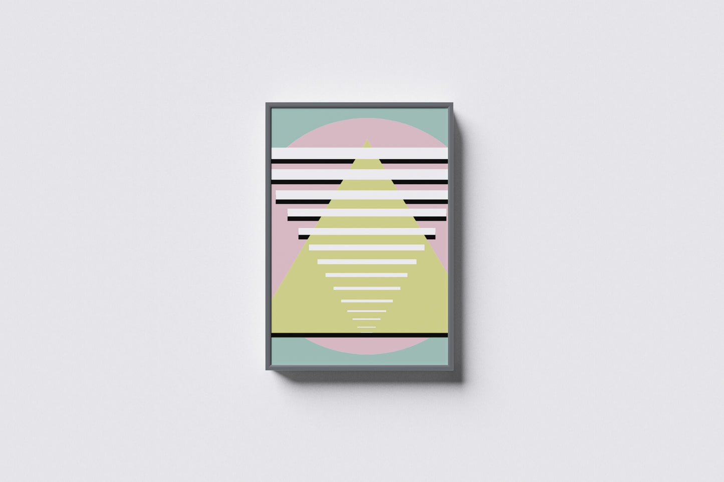 Print Abstract Geometric Figures Intertwined Retro 60x90cm