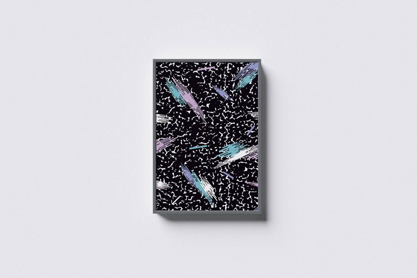 Print Abstract Granulated Brushstroke Retro 60x90cm
