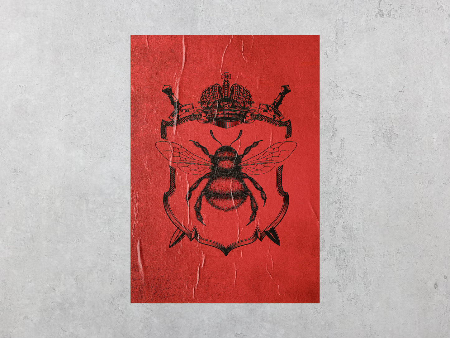 Print Urban Red Bee 60x90cm