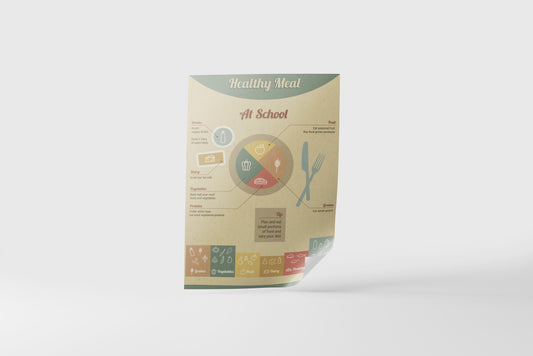 Print School Healthy Meal 60x90cm