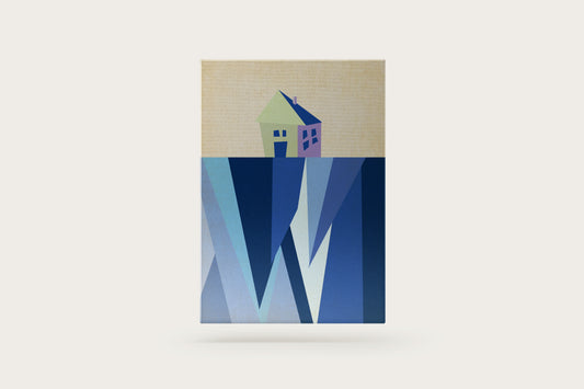 Print House On A Cliff Illustration 40x60cm