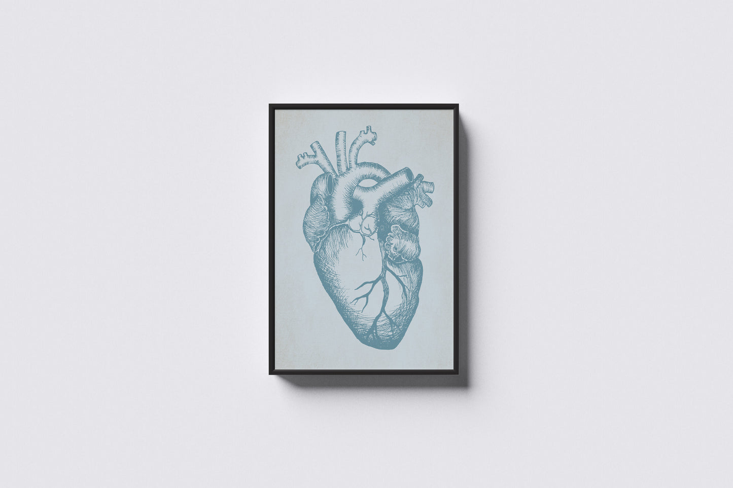 Print Human Body Blue Heart Illustration 45x60cm