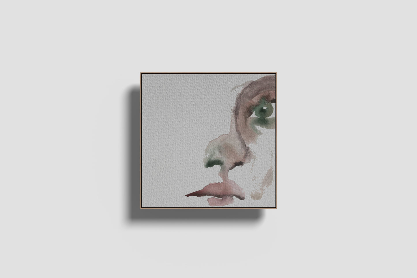 Print Abstract Human Body Eye Face Green Illustration 20x20cm