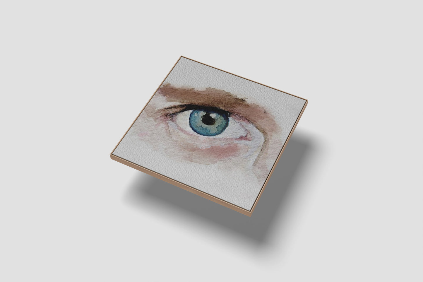 Print Abstract Human Body Eye Man Blue Illustration 20x20cm
