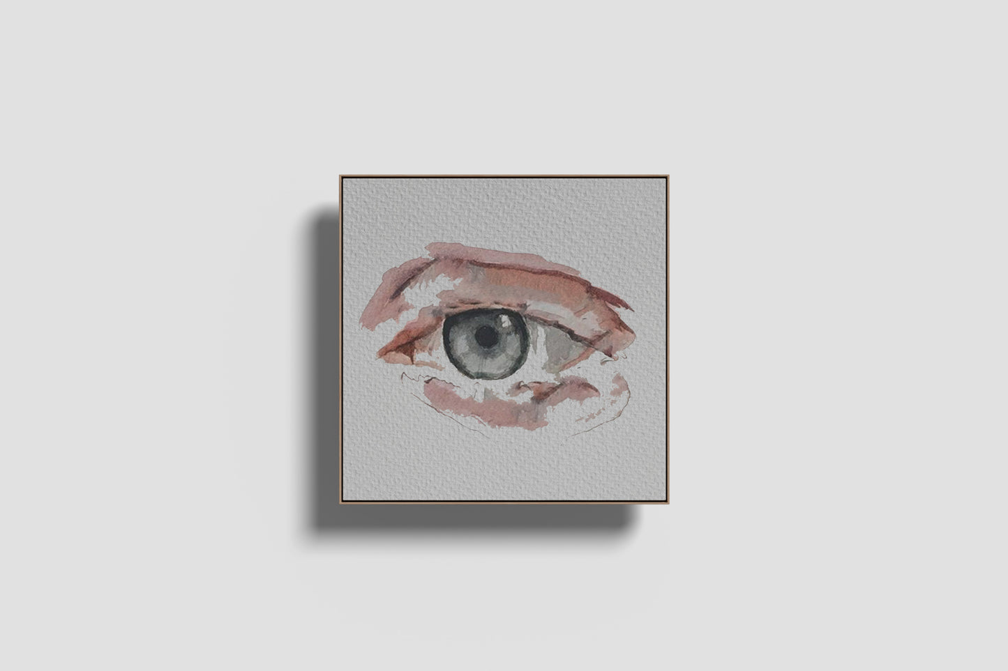 Print Abstract Human Body Eye Man Grey Illustration 20x20cm