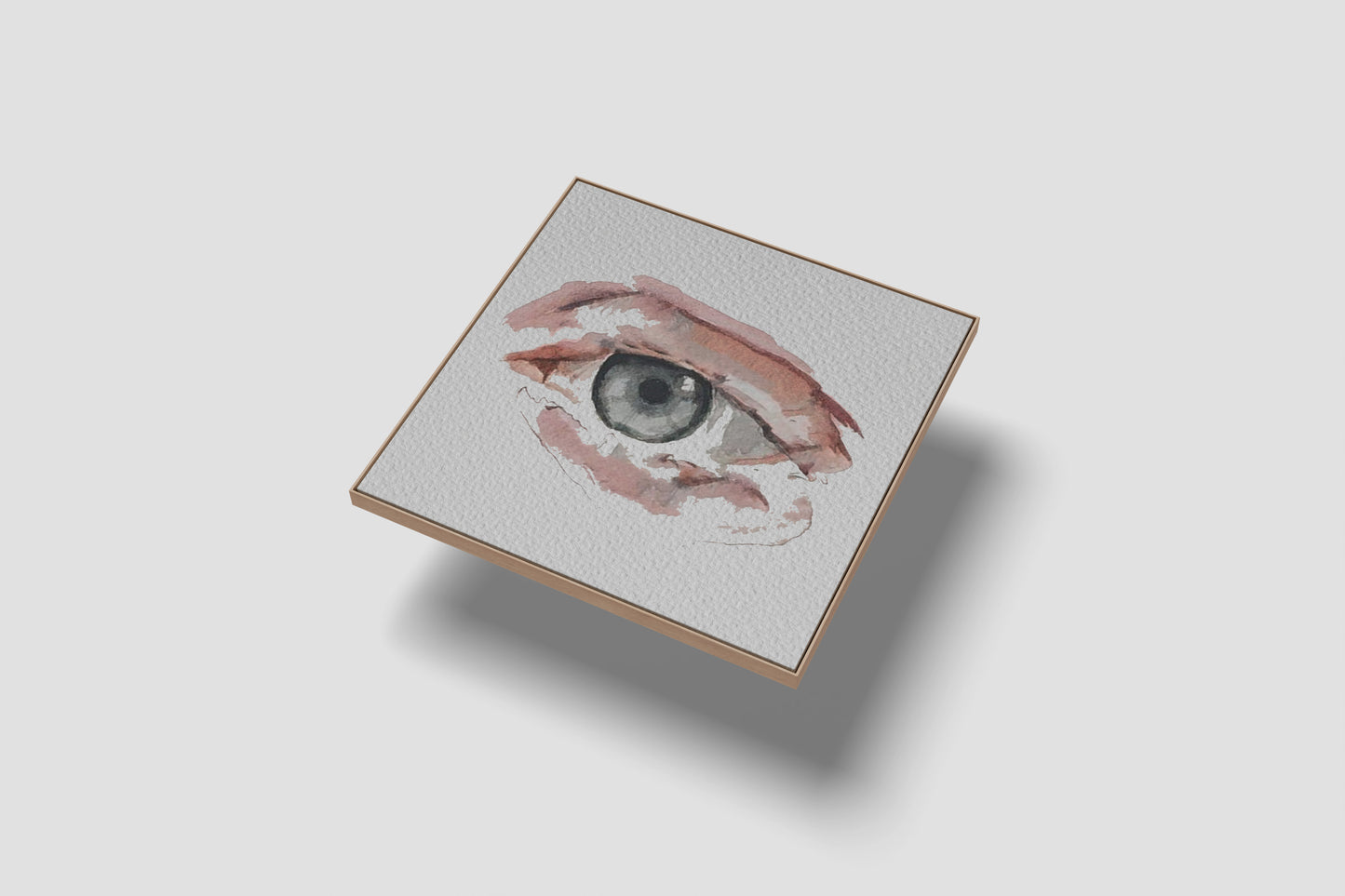 Print Abstract Human Body Eye Man Grey Illustration 20x20cm