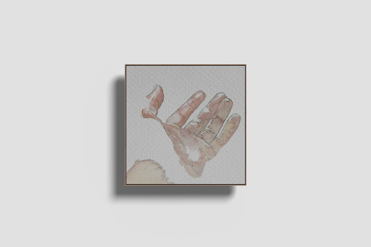 Print Human Body Left Hand Illustration 20x20cm