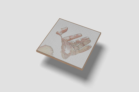 Print Human Body Left Hand Illustration 20x20cm