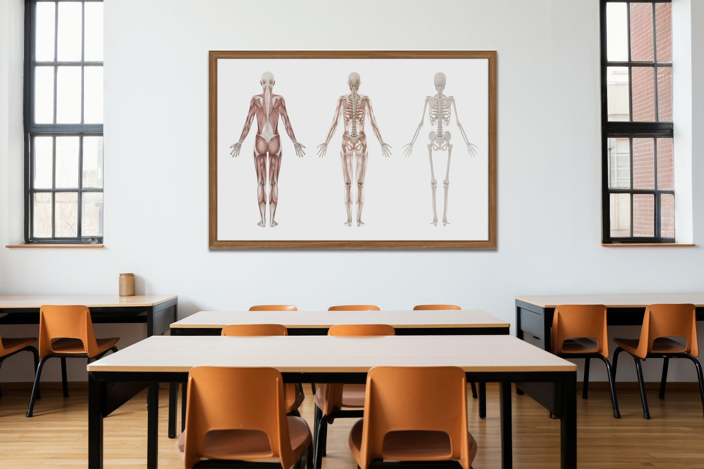 Print School Skeleton Anatomy 58x35cm