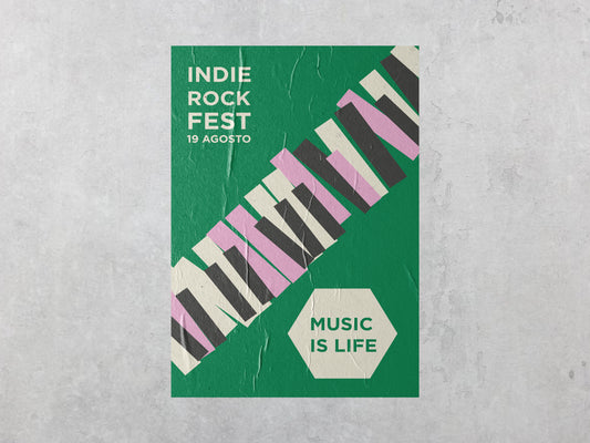 Print Urban Indie Rock Advertisement 60x90cm