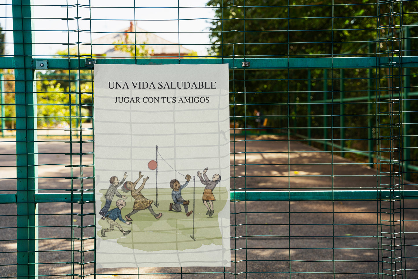 Print School Kids Playing 60x90cm