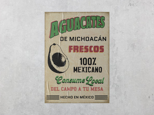 Print Urban Kitsch Advertisement Aguacates Frescos 60x90cm
