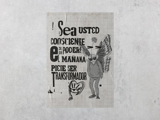 Print Urban Kitsch Advertisement Butterfly Man 15x22.5cm