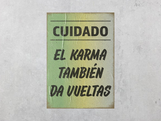 Print Urban Kitsch Advertisement Cuidado Con El Karma 60x90cm