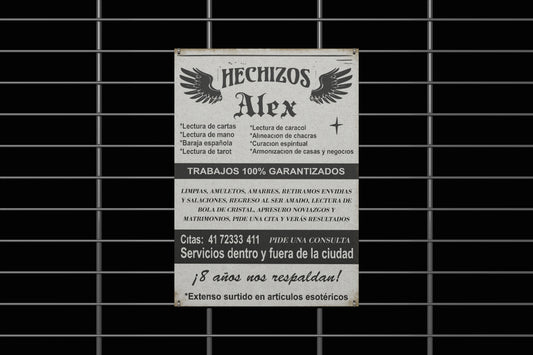 Print Urban Kitsch Advertisement Hechizos Alex 15x22.5cm