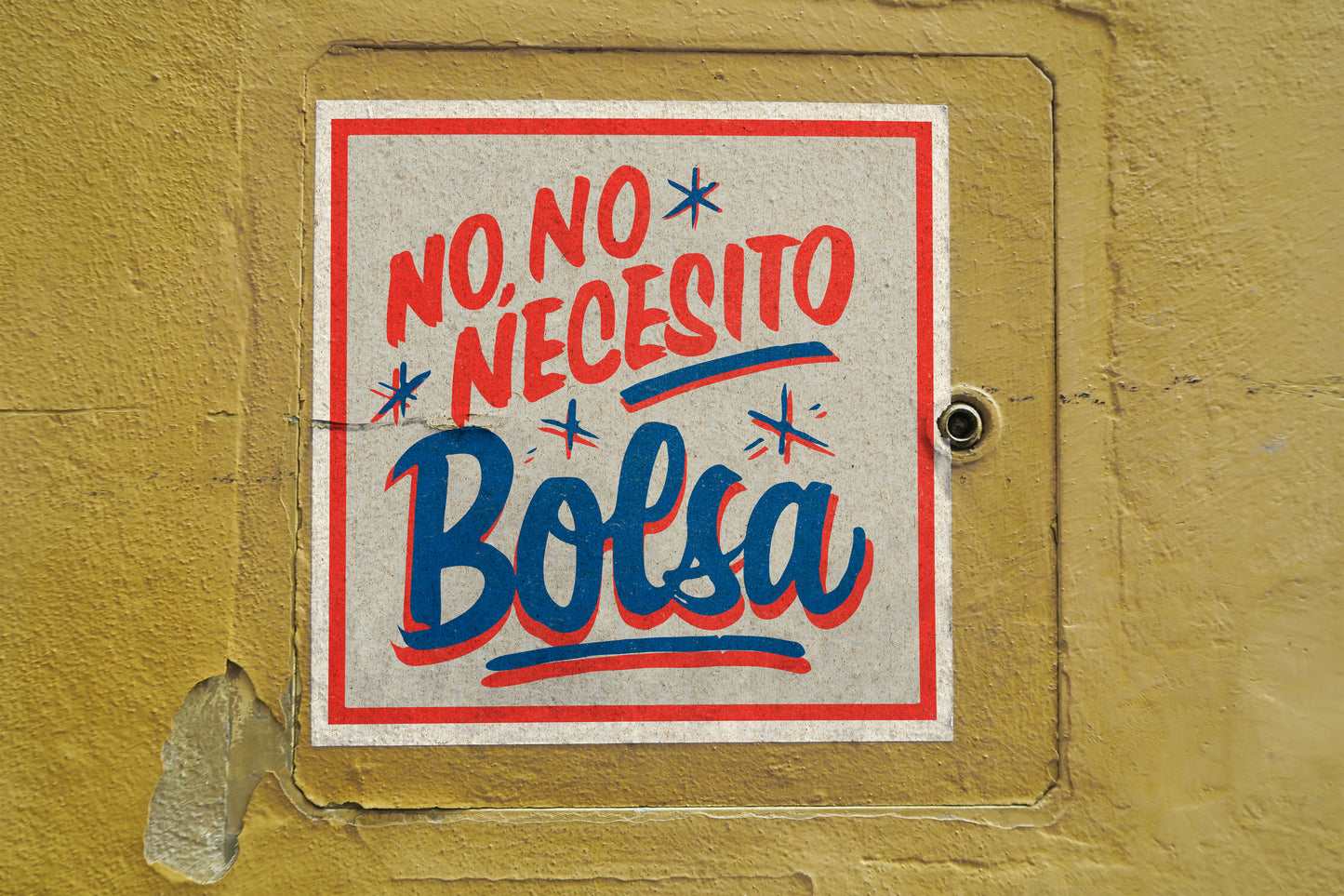 Print Urban Kitsch Advertisement No Necesito Bolsa 250x252cm