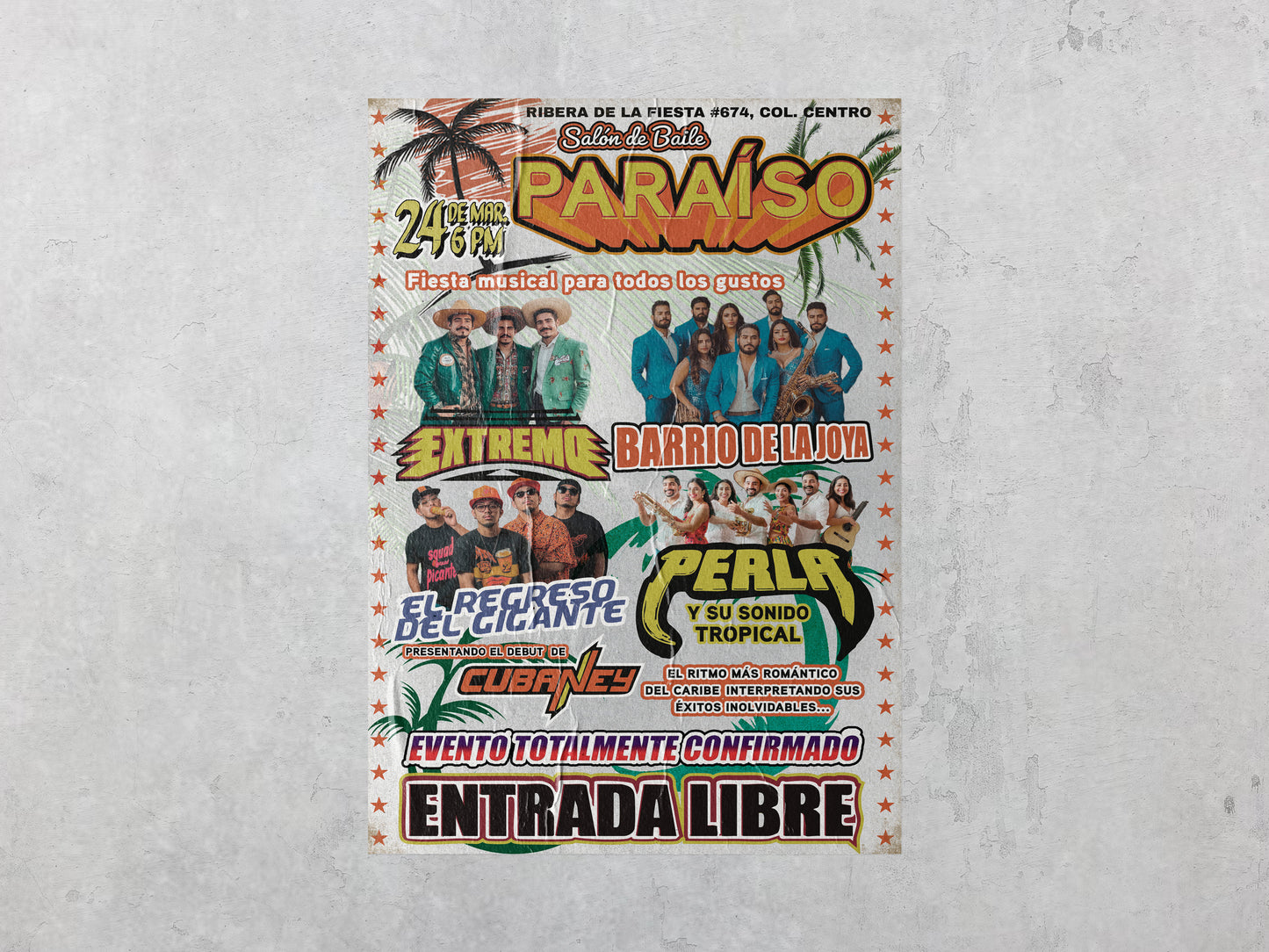 Print Urban Kitsch Advertisement Sonidero Paraíso 15x22.5cm