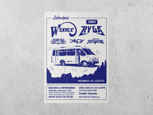 Print Urban Kitsch Advertisement Sonidero Rumbo Al Éxito 15x22.5cm