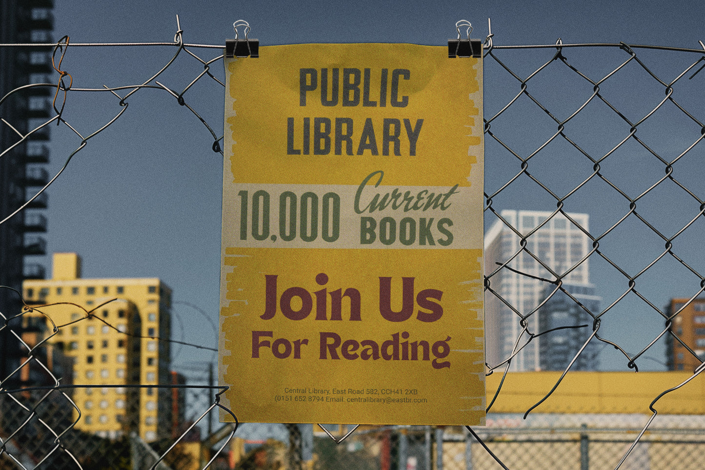 Print Urban Library Retro 60x90cm