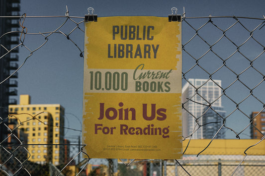 Print Urban Library Retro 60x90cm