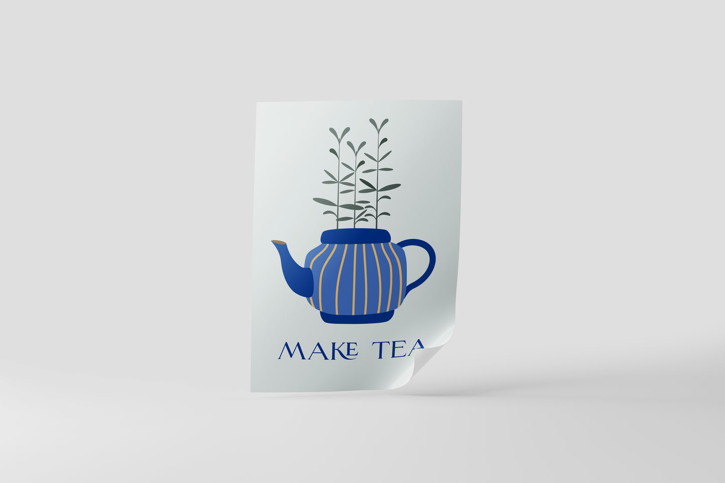 Print Food MakeTea Illustration 60x90cm