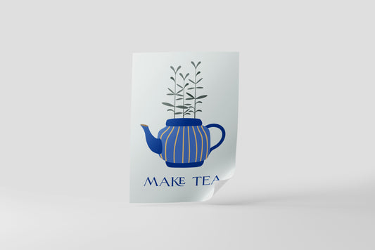 Print Food MakeTea Illustration 60x90cm