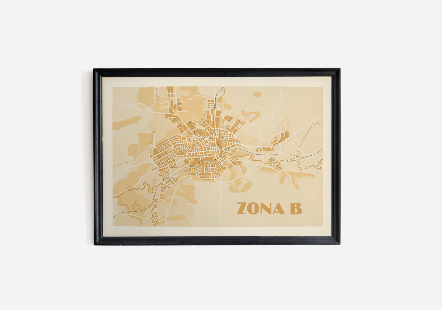 Print Map Tasmania Island Australia Illustration 48x35cm