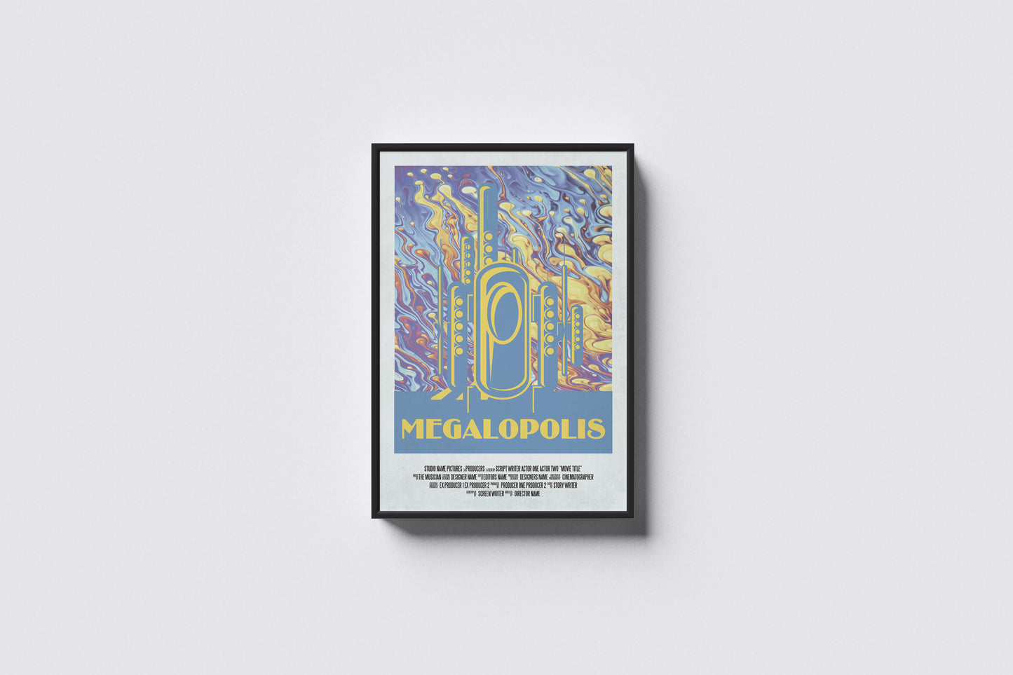 Print Cinematic Poster Megalopolis Retro Advertisement  60x90cm