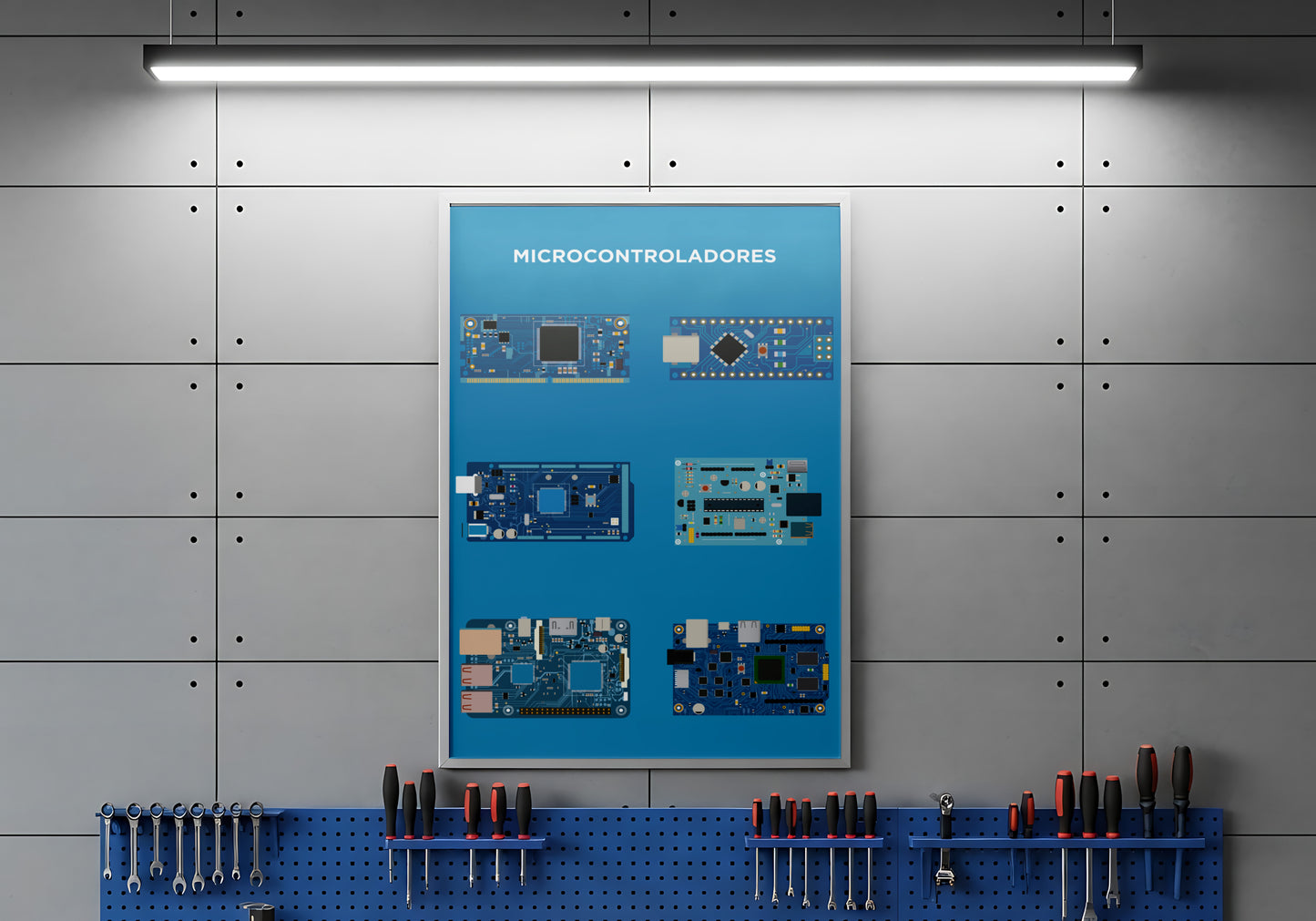 Print Technology Microcontrollers Illustration 60x90cm