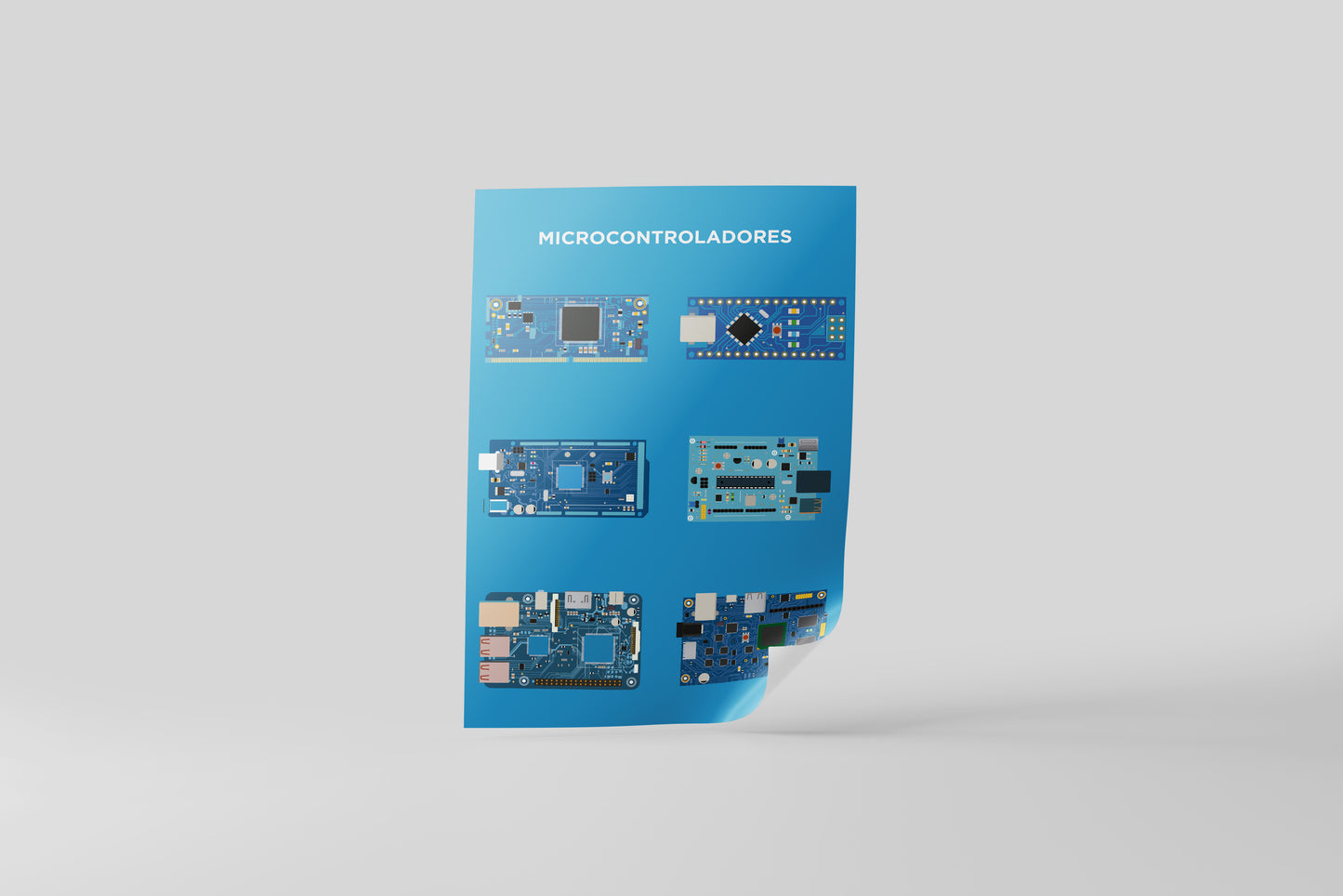 Print Technology Microcontrollers Illustration 60x90cm