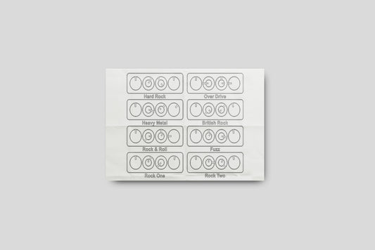Print Music Amplifier Knob Settings Illustration 35.5x21.5cm