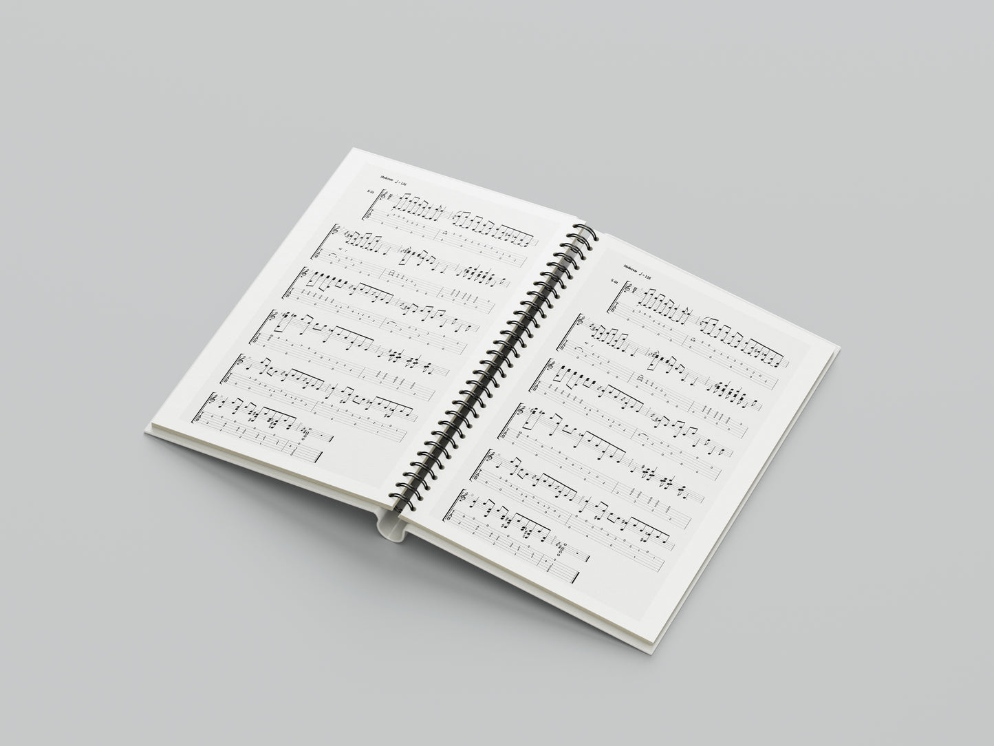 Print Music Musical Score Illustration 28x43cm